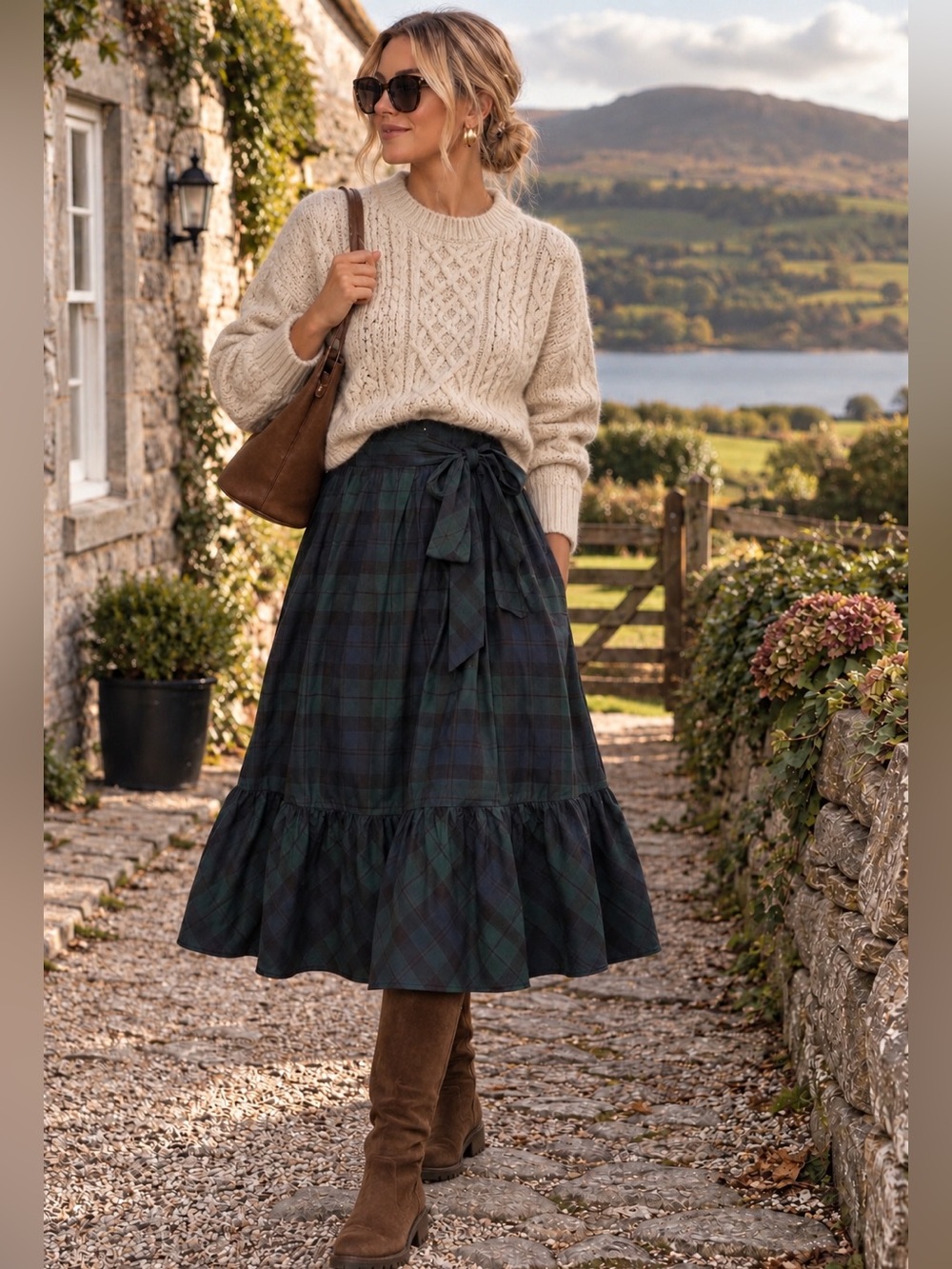 J.Crew Heritage Plaid Midi Skirt Old Money Preppy Academia 8 Cabincore Cottage